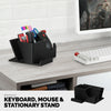 Настольная подставка для клавиатуры, мыши и телефона со стационарным хранилищем, подходит для маленьких или больших клавиатур, планшетов, игровых и офисных мышей