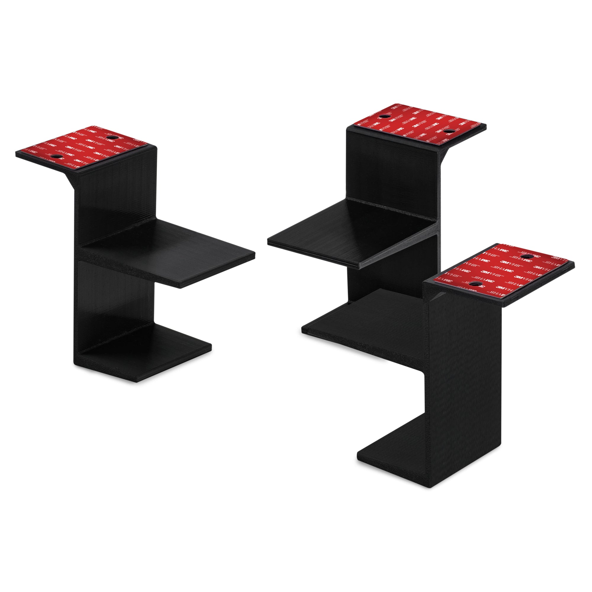 Dual Under Desk Holder Mount For Laptops &amp; Devices upto 3&quot; Thick Like Routers Cable Box Small Computers Macbook Surface Keyboard Modems Network Switch &amp; More