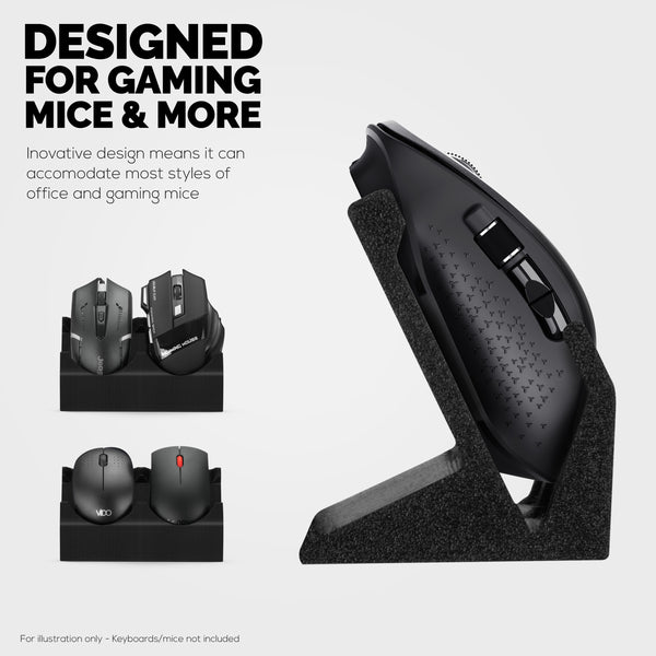 Desktop Dual PC Mouse Stand Holder, Suitable for Small Or Large Gaming ...