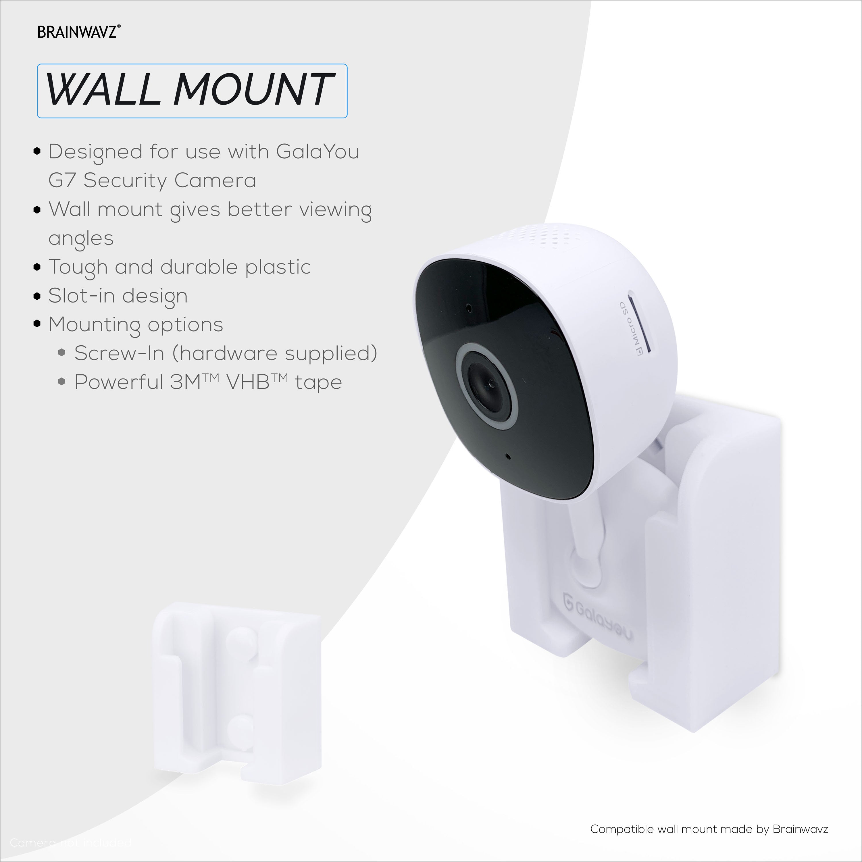 Wall Mount for Galayou G7 Cam Security Camera - Brainwavz Audio
