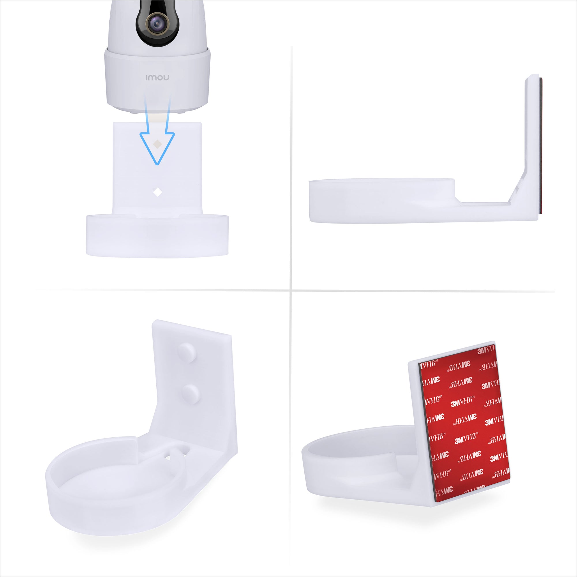 Wall Mount Compatible with Imou 2C 2MP &amp; 2C 4MP Pet &amp; Baby Indoor Camera, Security Camera Holder Bracket, Reduce Blind Spots &amp; Clutter