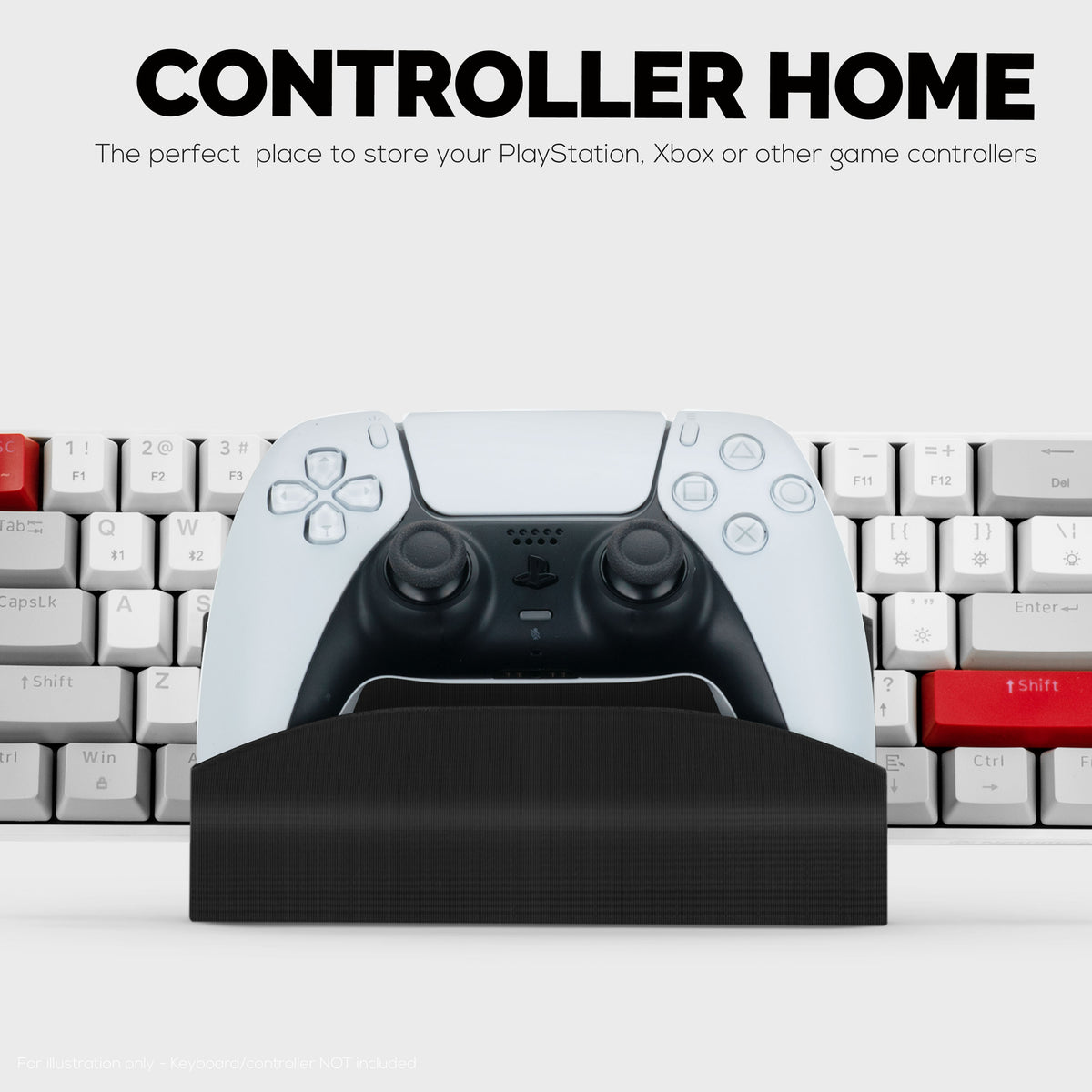 Keyboard Stand & Game Controller Holder Stand For Desktops, Reduce Clu ...