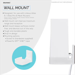 Wall Mount for Linksys Atlas 6 WIFI mesh routers - Brainwavz Audio