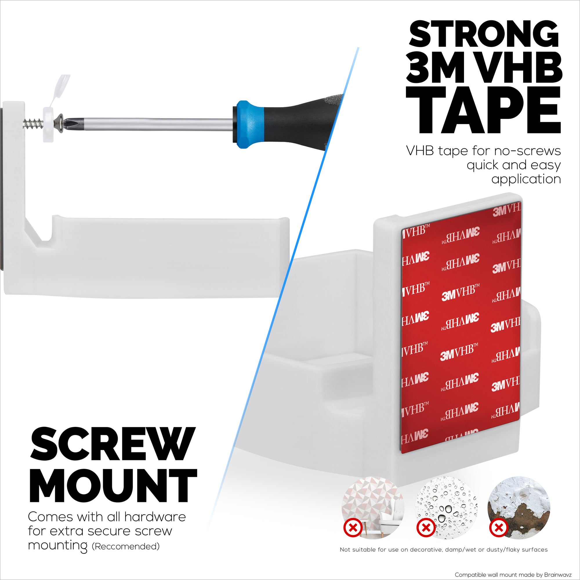 Wall Mount for Linksys MX4200 WIFI mesh routers - Brainwavz