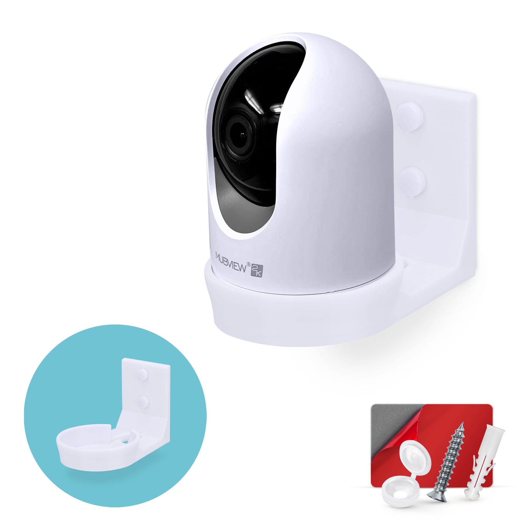 Wall Mount For Mubview PK320 Pet & Baby Indoor Baby Monitor Pet Security Camera - Easy to Install, Reduce Blind Spots & Clutter