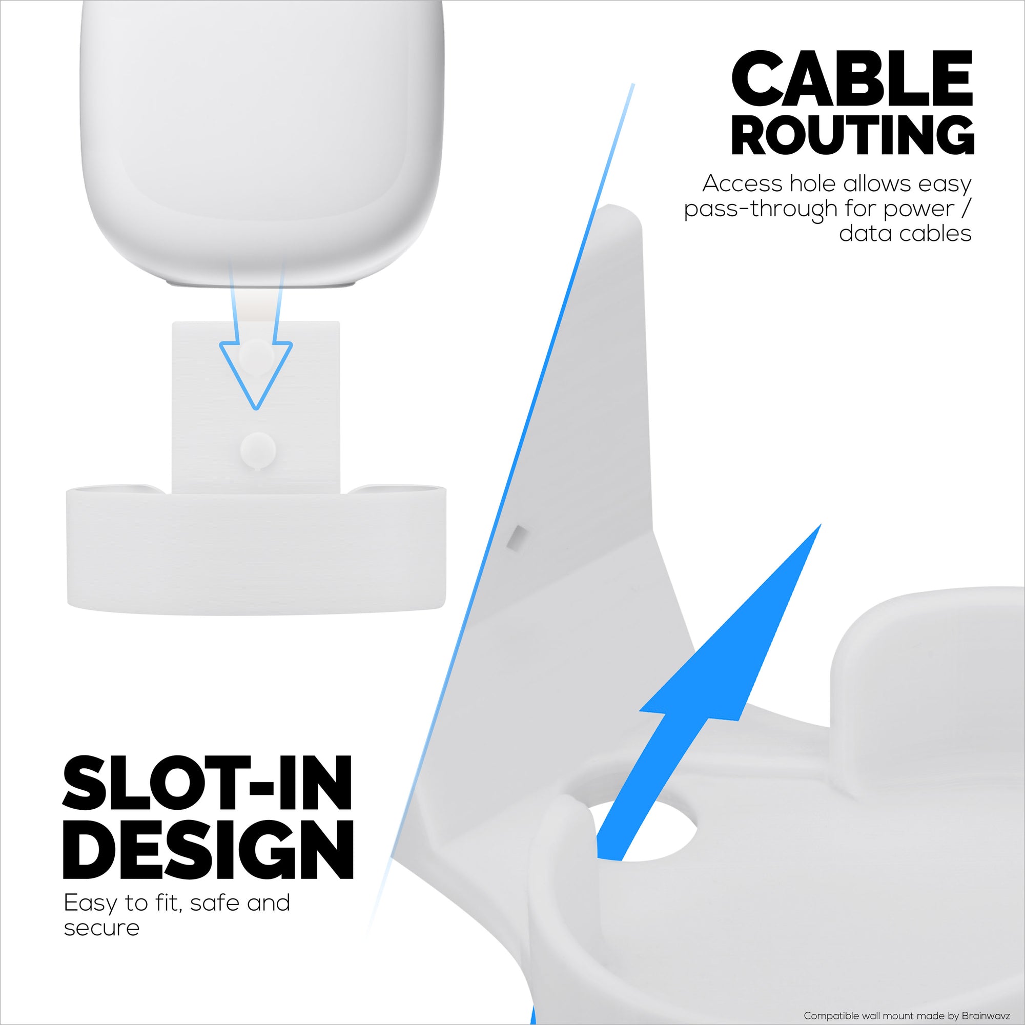 Wall Mount For Google Nest WiFi Pro 6E Mesh Router, Easy to Install Holder Bracket, Reduce Interference &amp; Clutter