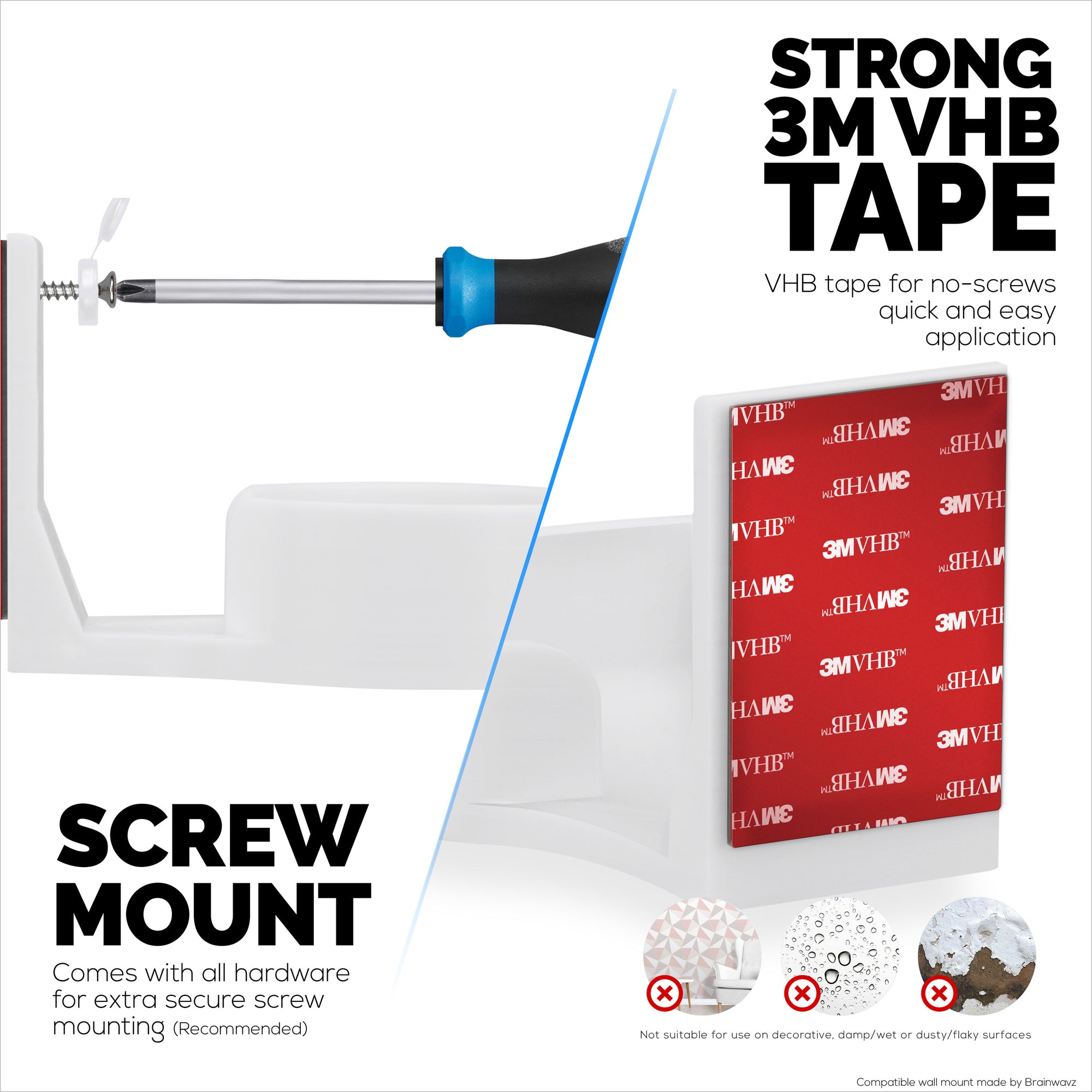 Wall Mount For Google Nest WiFi Pro 6E Mesh Router, Easy to Install Holder Bracket, Reduce Interference &amp; Clutter