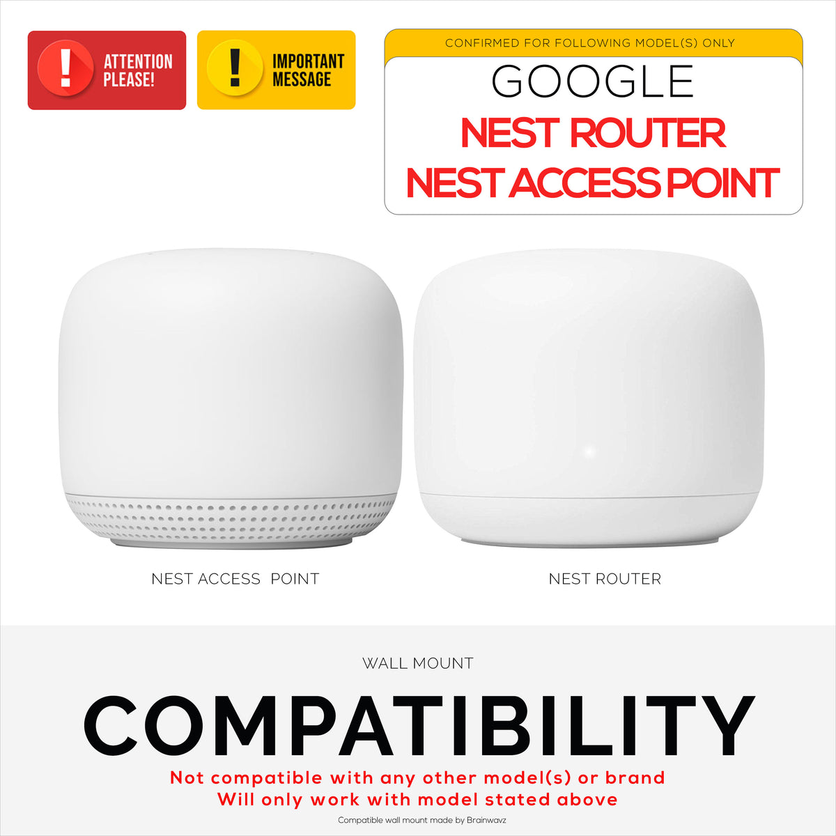 Wall Mount for Google Nest Wifi router and Access point WIFI mesh ...