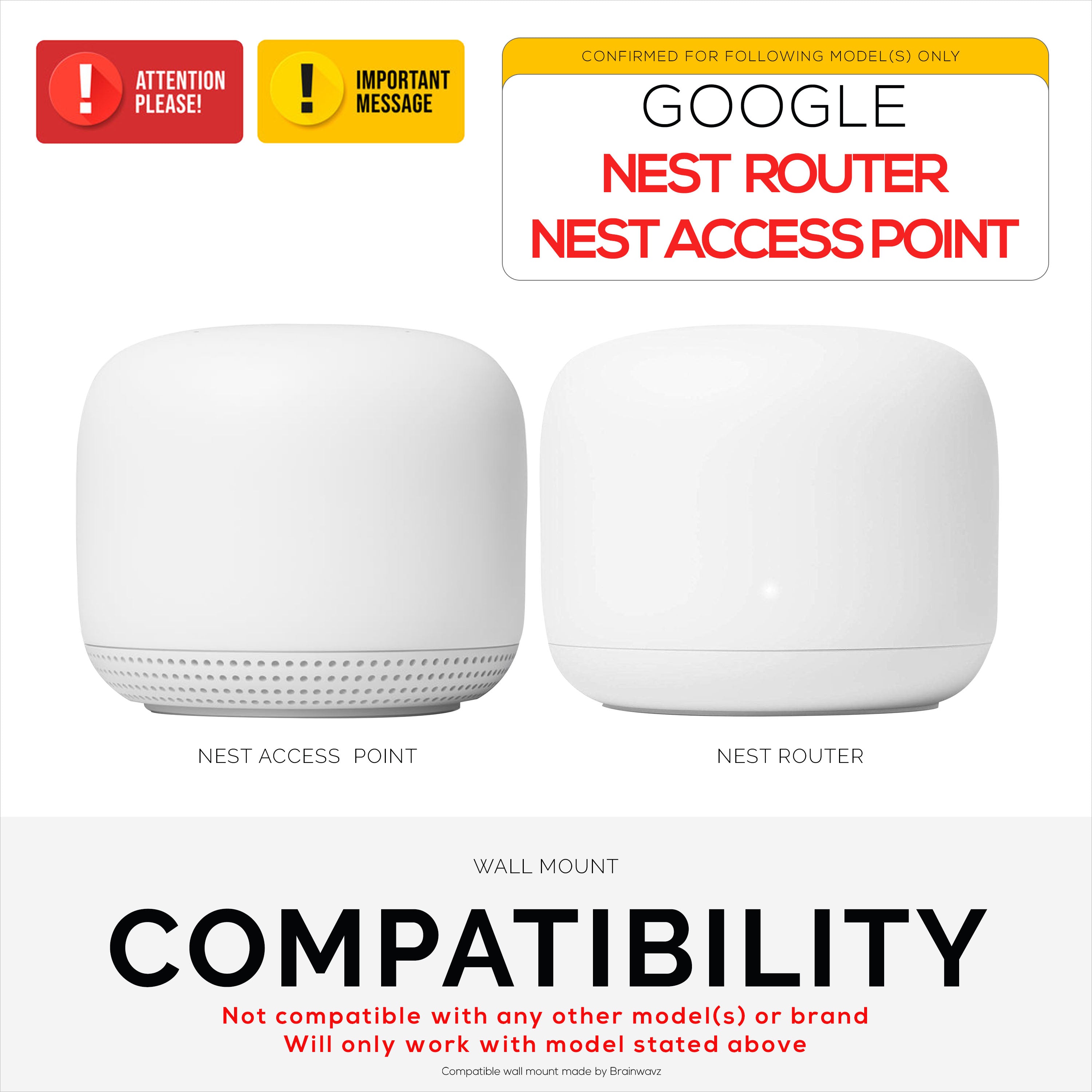 Wall Mount for Google Nest Wifi router and Access point WIFI mesh ...