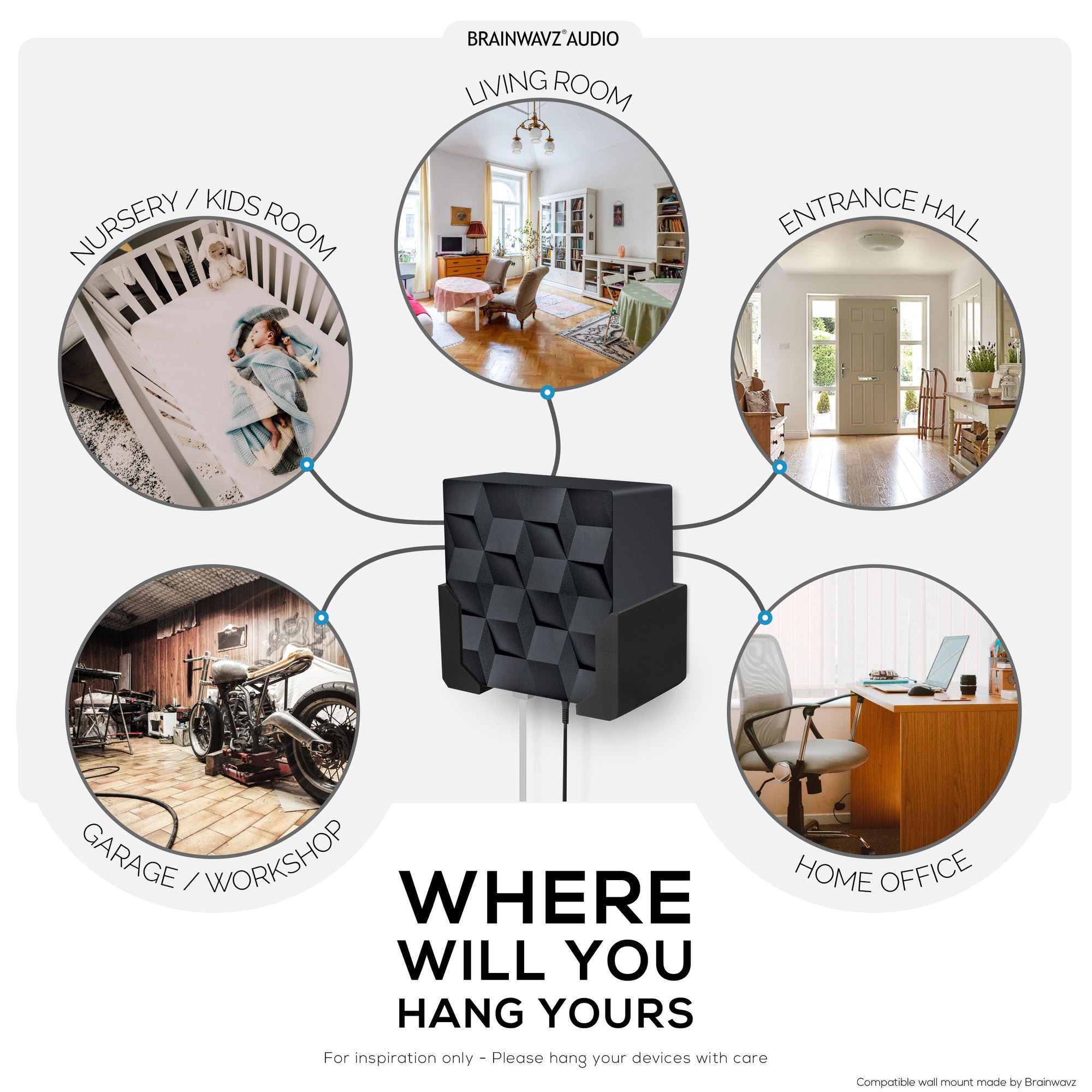 Screwless Wall Mount For Netgear Nighthawk MK62 Router, Strong VHB Adhesive, Easy to Install Holder, Reduce Interference &amp; Increase Range, Stick On &amp; Screw-in Mounting