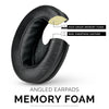 Abgewinkelte ovale Kopfhörer-Memory-Foam-Ohrpolster aus Schaffellleder