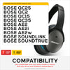 BOSE QC25 Ersatz-Premium-Ohrpolster (kompatibel auch mit AE2, AE2i, AE2w, SoundLink & SoundTrue)