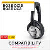 وسادات أذن بديلة من BOSE QC15 - مصنوعة من مواد ممتازة ، أفضل من المخزون