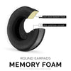 Headphone Memory Foam Earpads - Round  - Sheepskin Leather