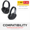 כריות אוזניים חלופיות של Sony WH-1000XM2 & MDR-1000X - עור PU רך וכריות כריות אוזניים קצף זיכרון לנוחות נוספת, התקנה קלה ומהירה