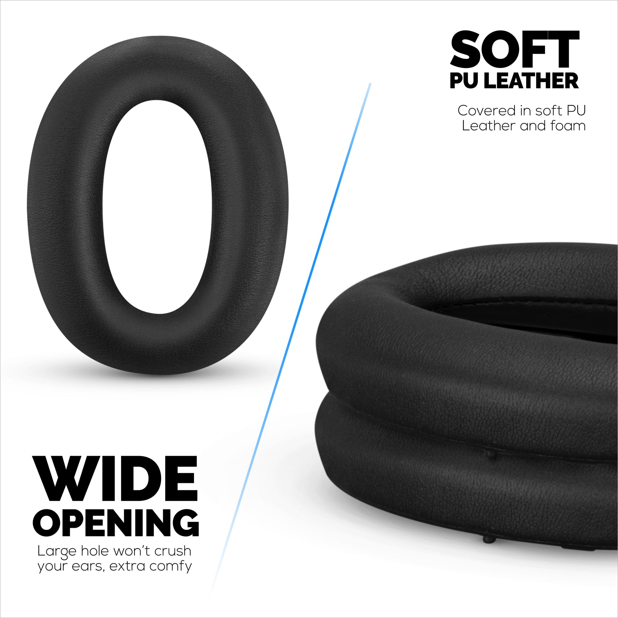 Sony WH-1000XM2 &amp; MDR-1000X Replacement Earpads - Soft PU Leather &amp; Memory Foam Ear Pad Cushions For Extra Comfort, Easy &amp; Quick Installation