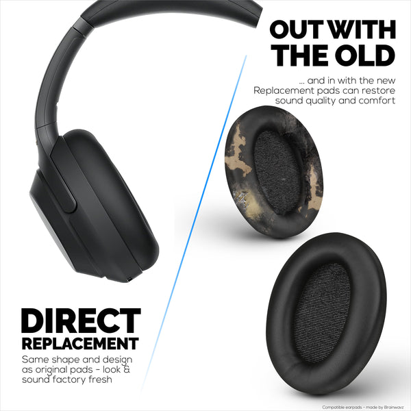 Sony WH-1000XM3 交換用イヤーパッド - ソフト PU レザー & メモリー