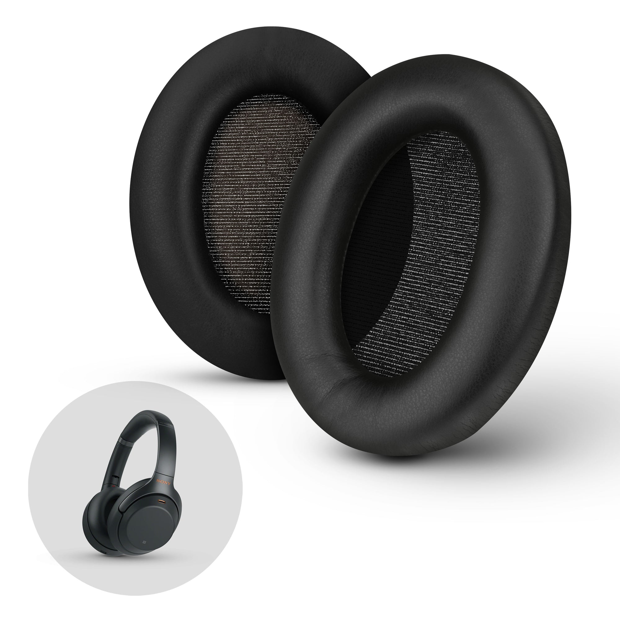 Sony WH-1000XM3 Replacement Earpads - Soft PU Leather & Memory Foam Ear Pad Cushions For Extra Comfort, Easy & Quick Installation