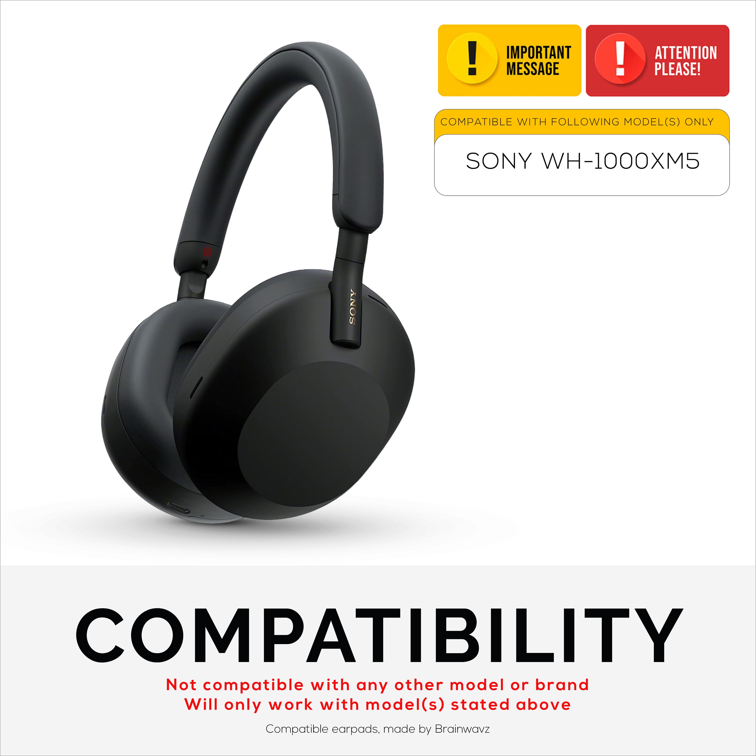 Lusgawer WH-1000XM5 Protein Leather Replacement Earpads for Sony WH-1000XM5 (WH1000XM5) Noise Canceling Headphones,Ear Pads Cushions with Noise Isolation Memory Foam(Black Lusgawer WH-1000XM5 Protein Leather Replacement Earpads for Sony WH-1000XM5 (WH1000XM5) Noise Canceling Headphones,Ear Pads Cushions with Noise Isolation Memory Foam(Black