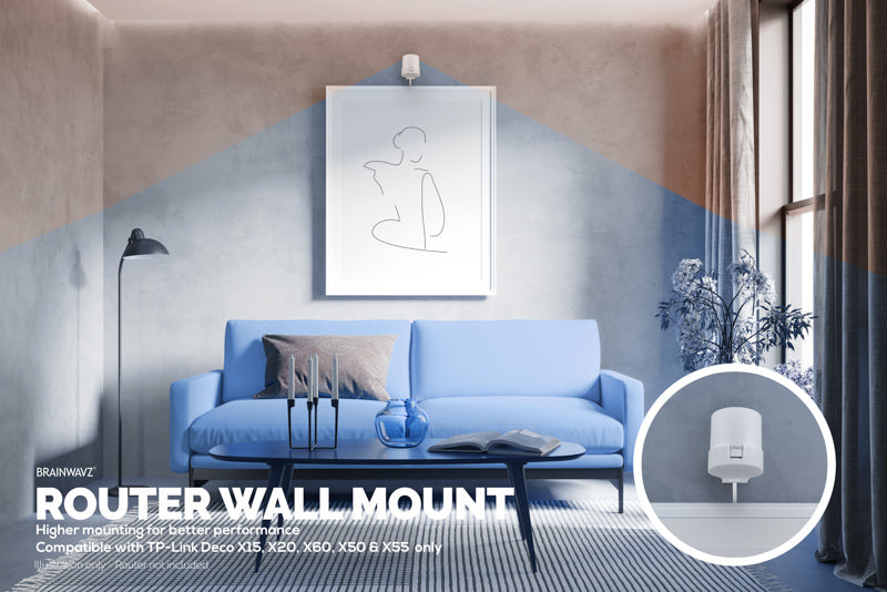 TP-Link Deco X15, X20, X50, X55 &amp; X60 Adhesive Wall Mount Holder - Easy To Install