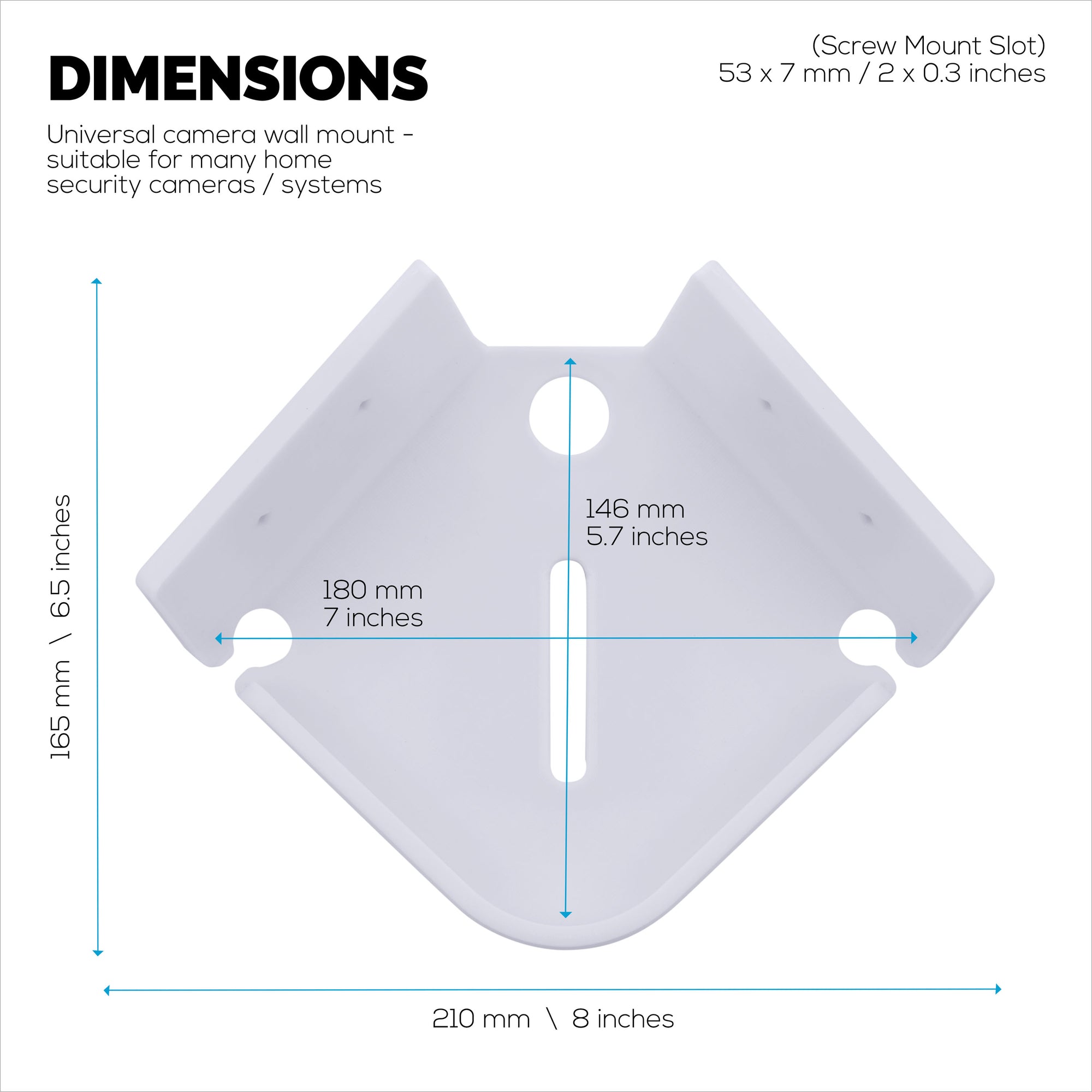 Tilted Corner Baby Monitor &amp; Security Camera Wall Mount Holder Compatible with Wansview, Blink, TP Link, Ring &amp; More (CRN04)