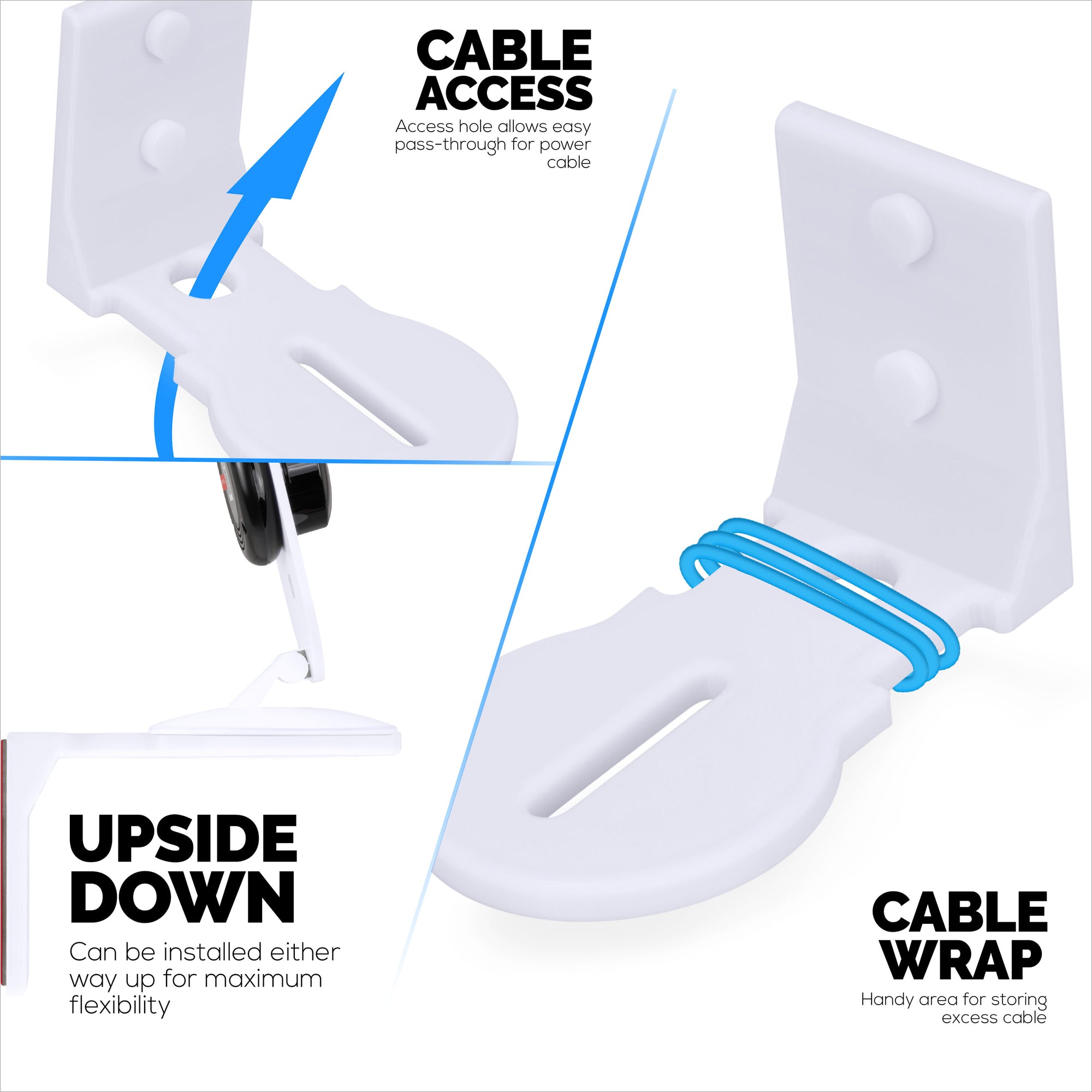 Adhesive Baby Monitor &amp; Security Camera Wall Mount Holder Shelf for Eufy, Wyze, Nanit, Infant Optics, Wansview, Blink, TP Link, Kasa, Ring &amp; More W03