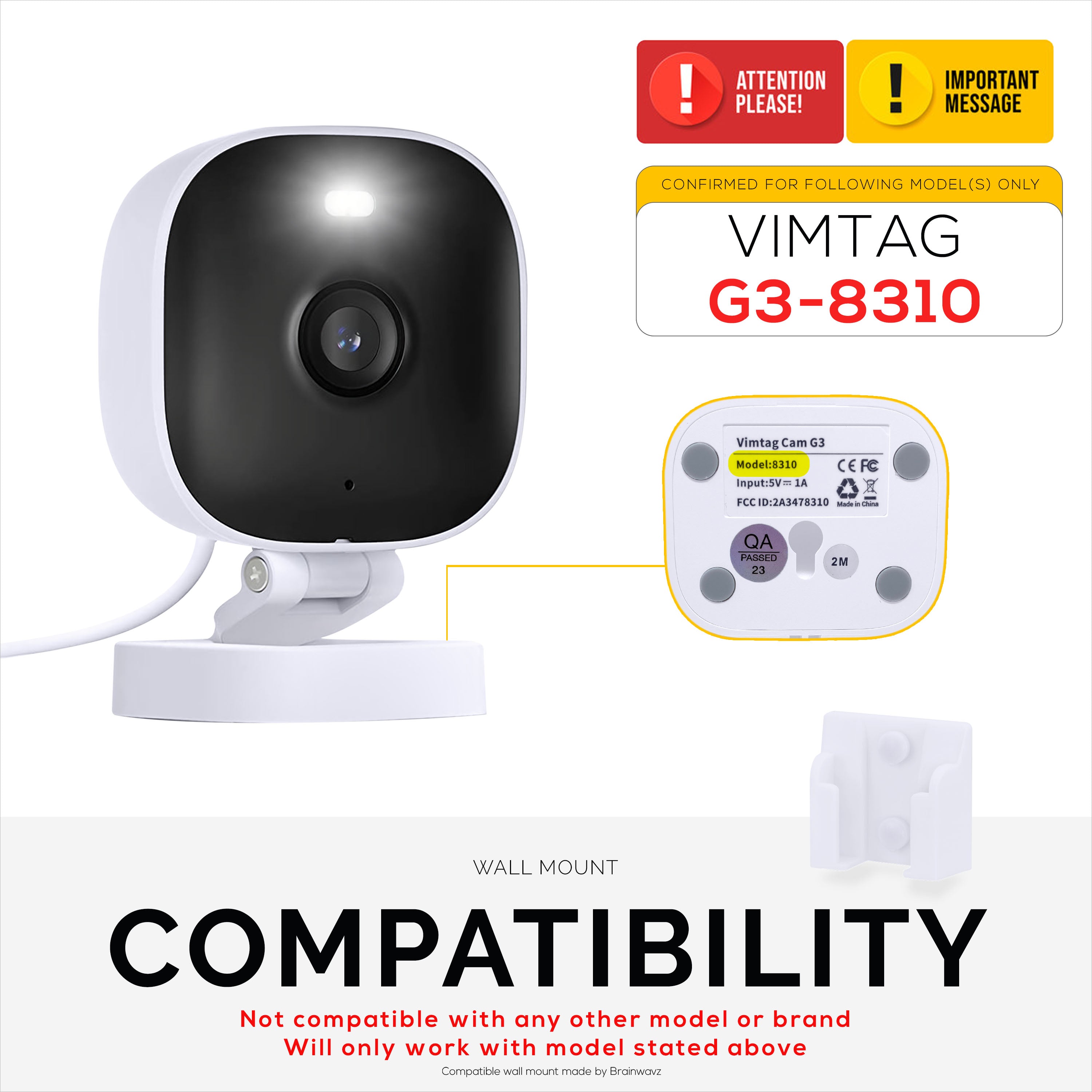 2x Mini Compact Indoor Plug-in HD Smart Security Camera, 1080HD