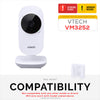 תושבת קיר ללא קידוח למצלמה VTECH VM3252, מחזיק קל להתקנה עם דבק חזק, ללא בלגן, מפחית כתמים עיוורים ובלגן