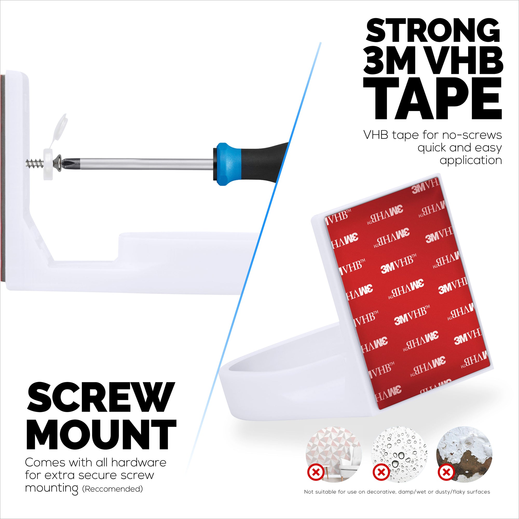 Wall Mount Holder For Wansview Dome Q5 Smart Security Camera, Custom Designed Bracket, Reduce Blind Spots &amp; Clutter