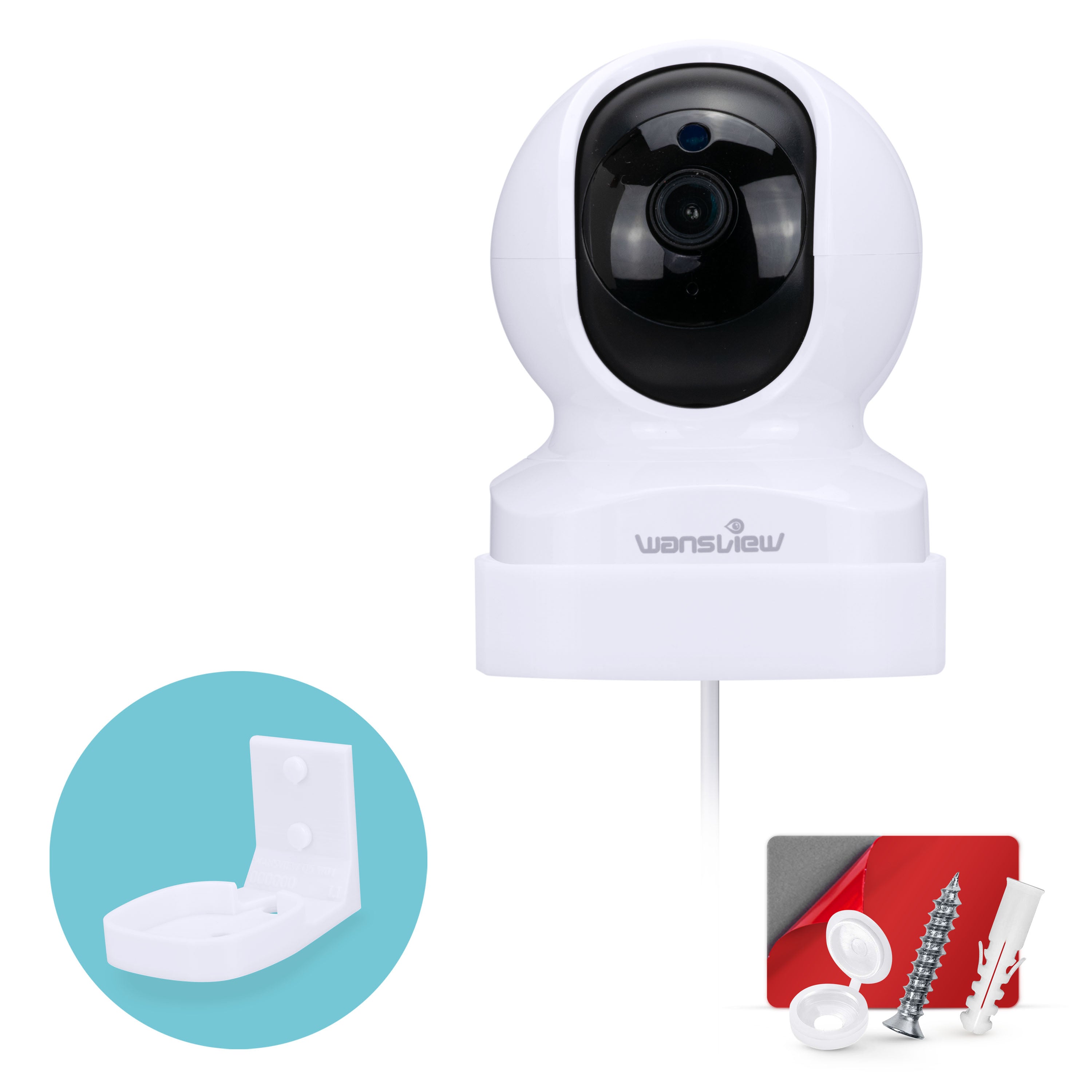 Wansview Q5 White Indoor 1080P HD Security Wireless Cloud IP Camera Used
