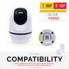 Držák na stěnu kompatibilní s bezpečnostní kamerou WUUK Y0510 - Lepidlo a šroub pro snadnou instalaci, omezení slepých míst a nepořádku