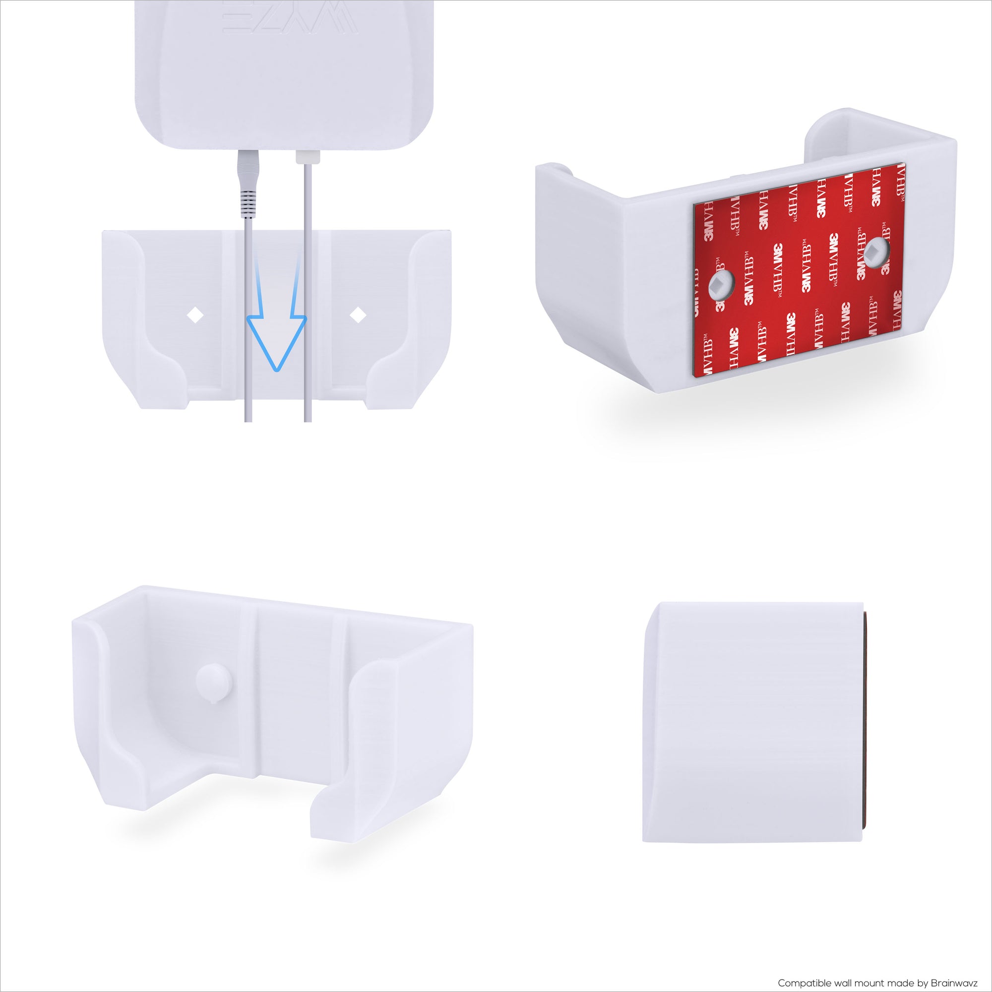 Screwless Wall Mount For Wyze WiFi 6 AX3000 Mesh Router, Strong VHB Adhesive, Easy to Install, Reduce Interference &amp; Increase Range, Stick On &amp; Screw-in Mounting
