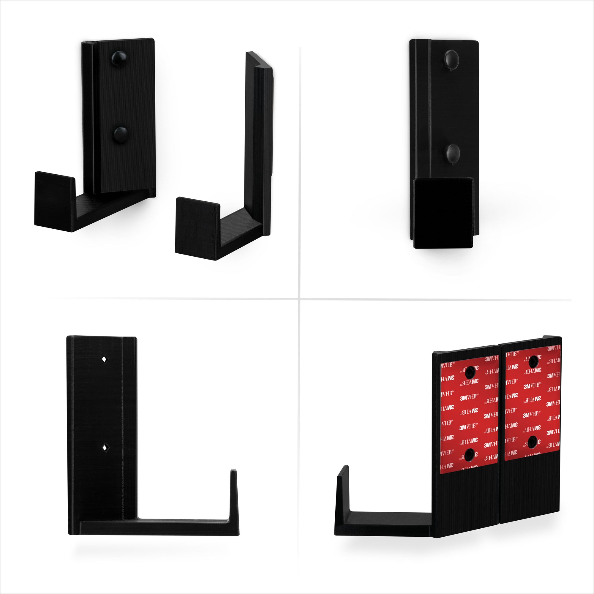 2.5&quot; Corner Cable Box &amp; Router Wall Mount Holder, Adhesive &amp; Screw-In, for Network Switch, Modem, Mesh Wifi, Apple TV, Cameras, Speakers &amp; More, Devices Up to 2.5&quot; / 63mm Thick