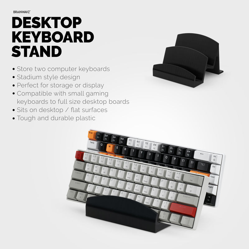 Micro Large Computer Keyboards Large Computer Keyboard Desktop Stand- Store Two Keyboards, Full Size ...