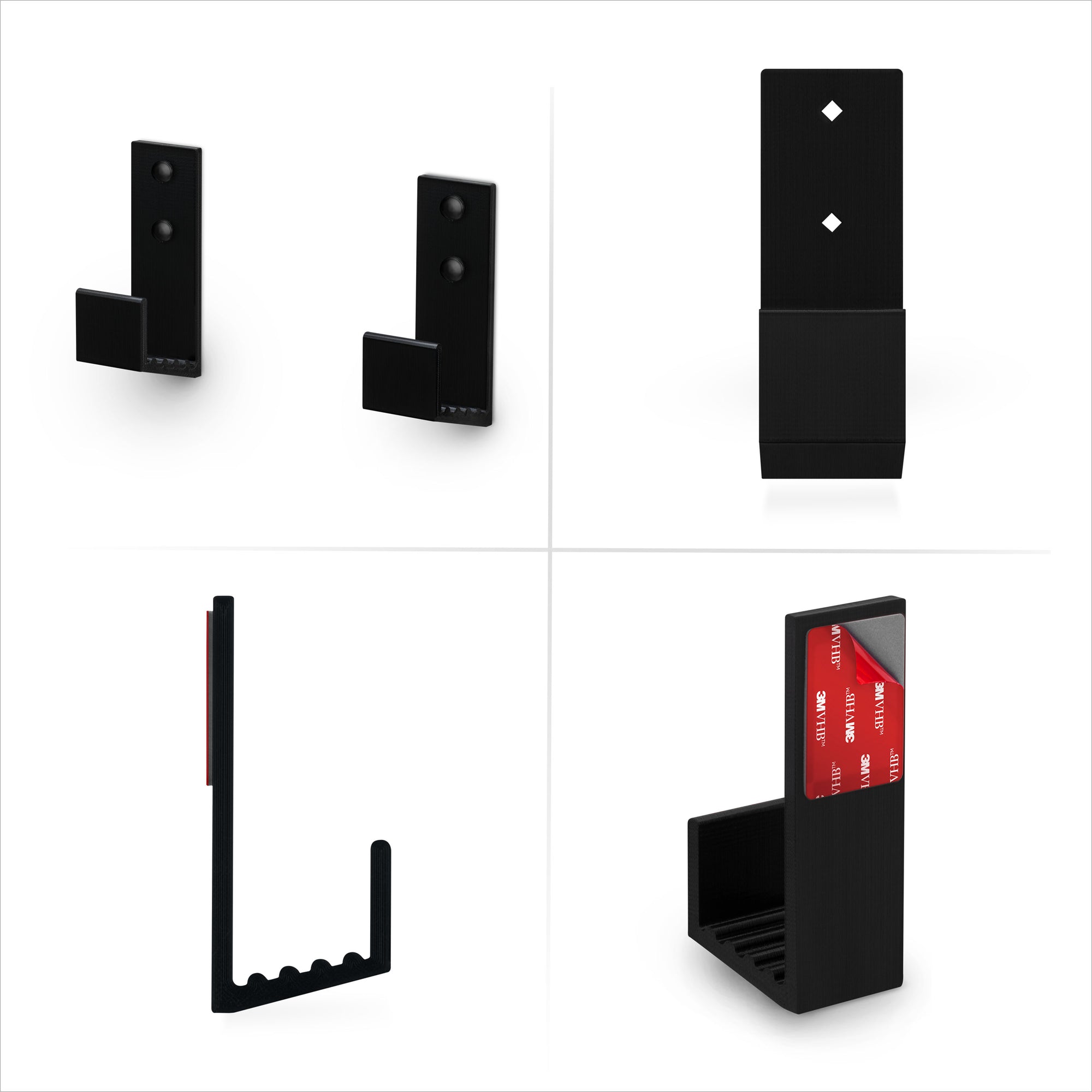 1.5&quot; Cable Box Wall Mount Hanger Holder, for Routers, Laptops, Modem, Mesh Wifi, Apple TV, Network Switch &amp; More, For Devices Upto 1.5&quot; / 38mm Wide, Adhesive &amp; Screw-In