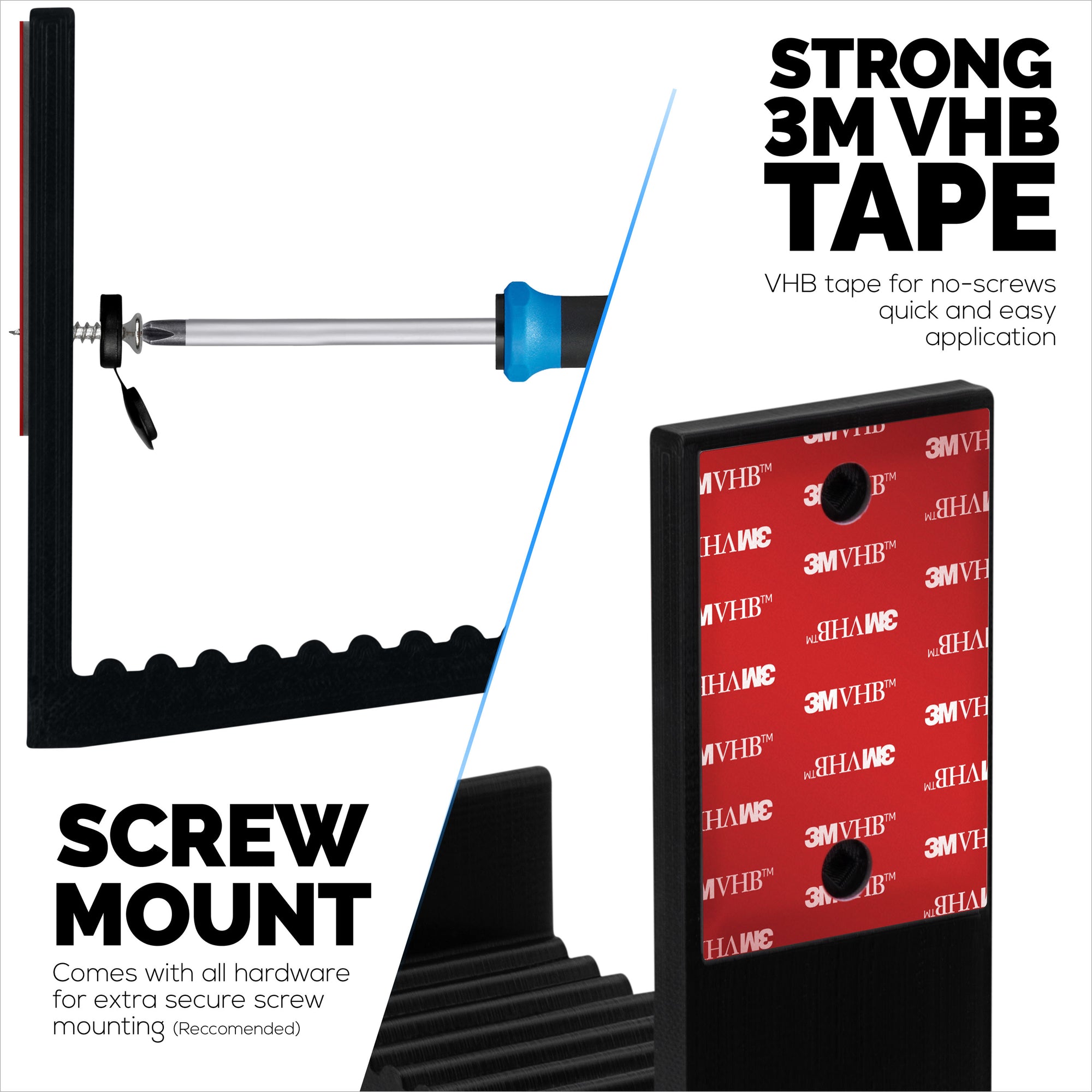 4.5&quot; Cable Box Wall Mount Hanger Holder, Adhesive &amp; Screw-In, for Routers, Laptops, Modem, Mesh Wifi, Apple TV, Network Switch &amp; More