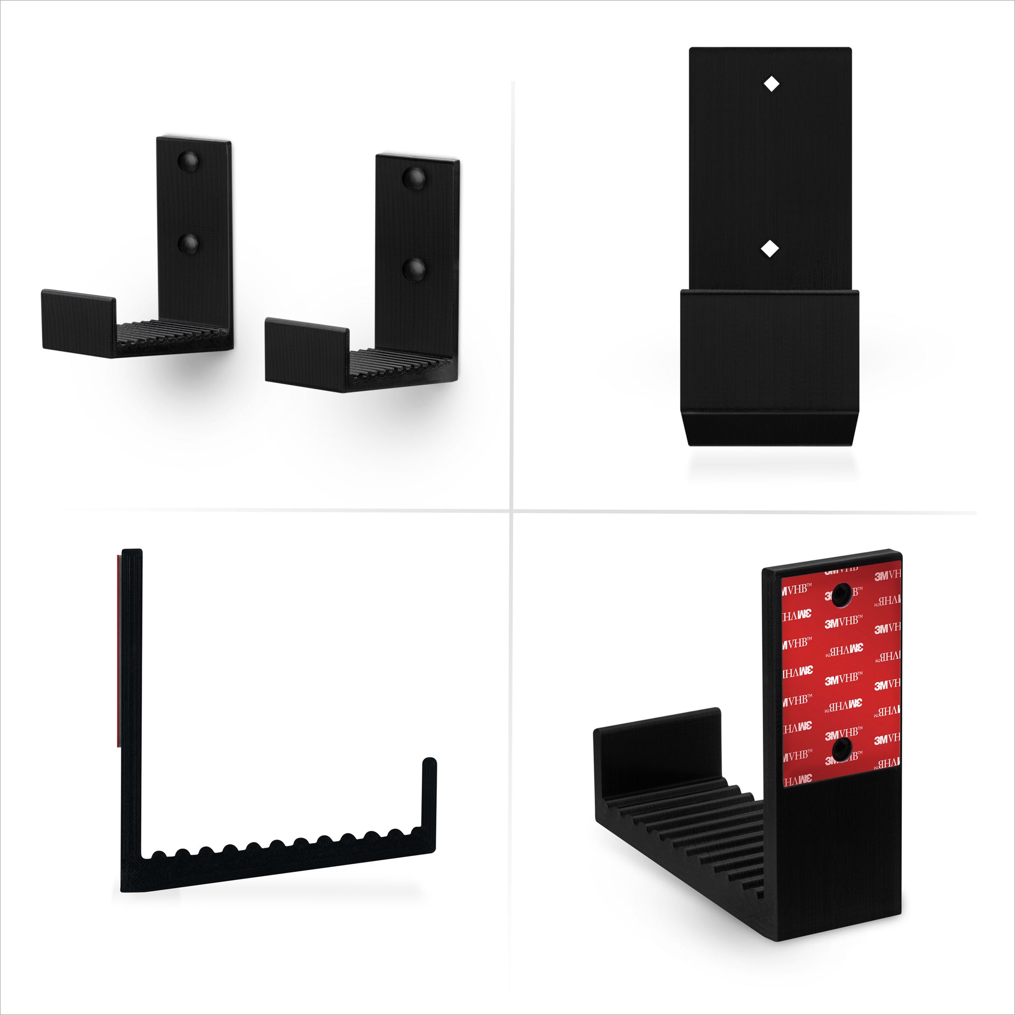 4.5&quot; Cable Box Wall Mount Hanger Holder, Adhesive &amp; Screw-In, for Routers, Laptops, Modem, Mesh Wifi, Apple TV, Network Switch &amp; More