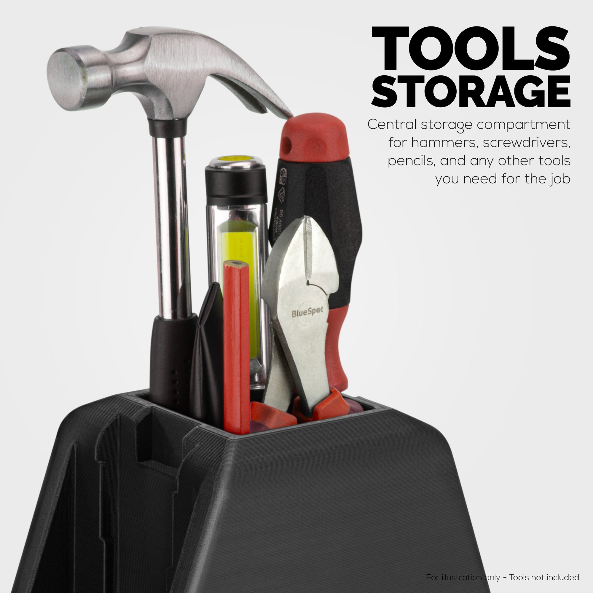 Desktop Battery Holder for Dewalt 20V / 60V Cordless Batteries With Tool &amp; Pen Storage Organizer Compartment, Fits DCB200 DCB203 DCB205 DCB206 DCB606 DCB 609 Batteries