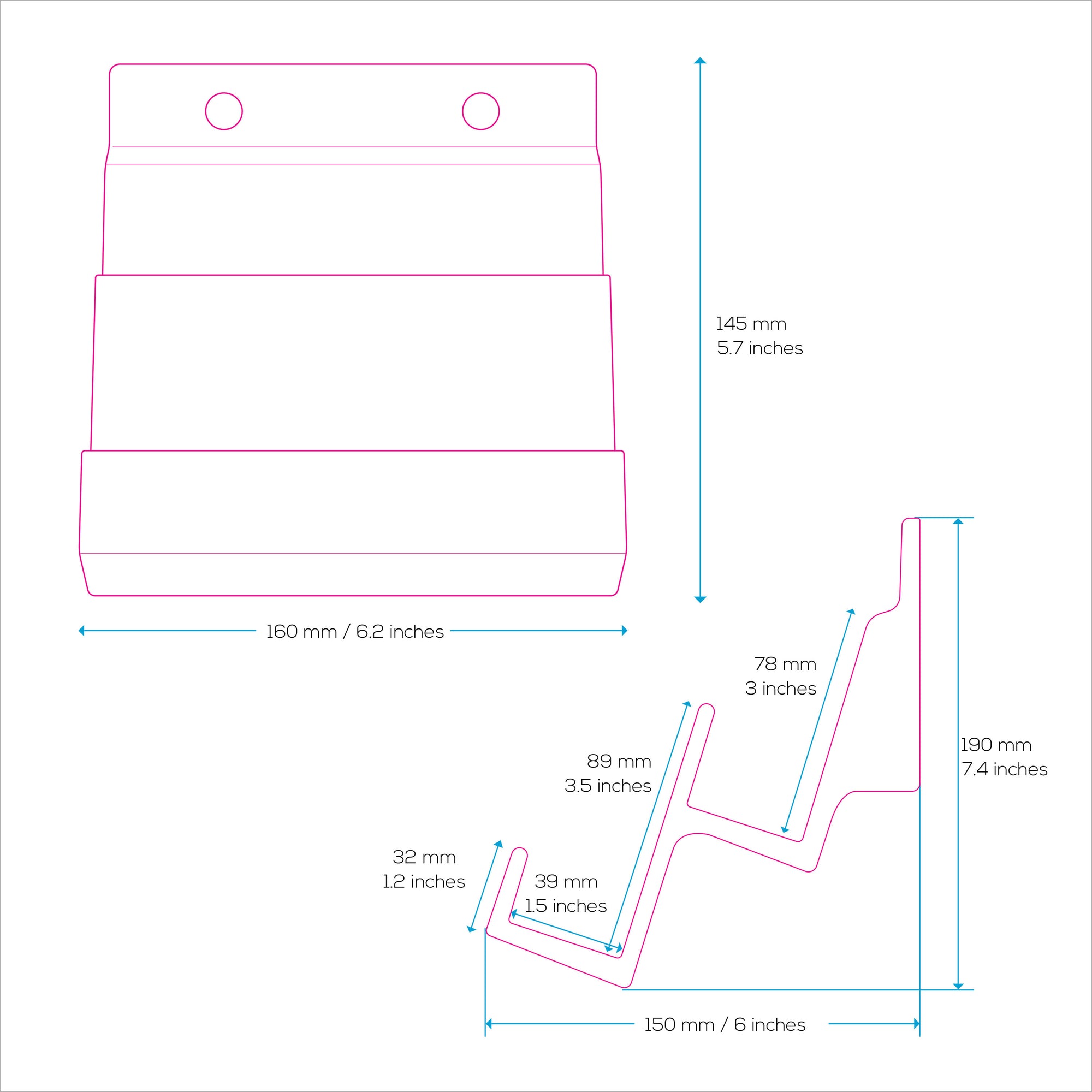 Dual Gaming Keyboard Stand for Wall Mounting - Adhesive or Screw Mount Installation - Stylish and Space Saving Solution for Gamers, Home &amp; Office (KBW03)