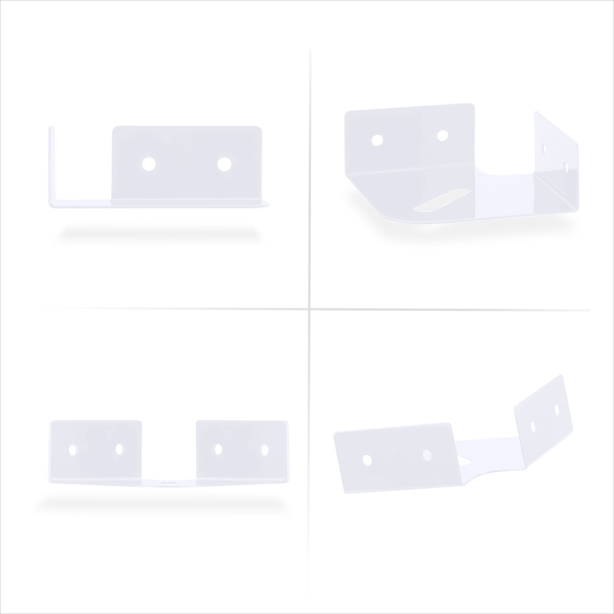 Small Metal Corner Shelf for Security Cameras, Baby Monitors, Speakers, Home Decor &amp; More Universal Shelf Adhesive &amp; Screw-in Wall Mount