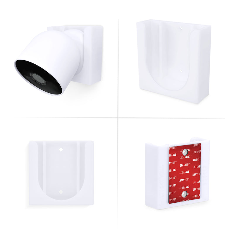 1/4 Magnetic Wall Mount for Google Nest Cam(Battery) No Drilling Install e