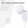حامل حائط لكاميرا أمان Google Nest السلكية من الجيل الثاني - لاصق ومثبت بالبراغي ، تصميم سهل الفتح