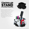 Controlador de juego dual, control remoto de TV y soporte organizador de escritorio de almacenamiento de papelería, diseño universal para Xbox ONE PS5 PS4 PC Gamepads, reduce el desorden (D03)