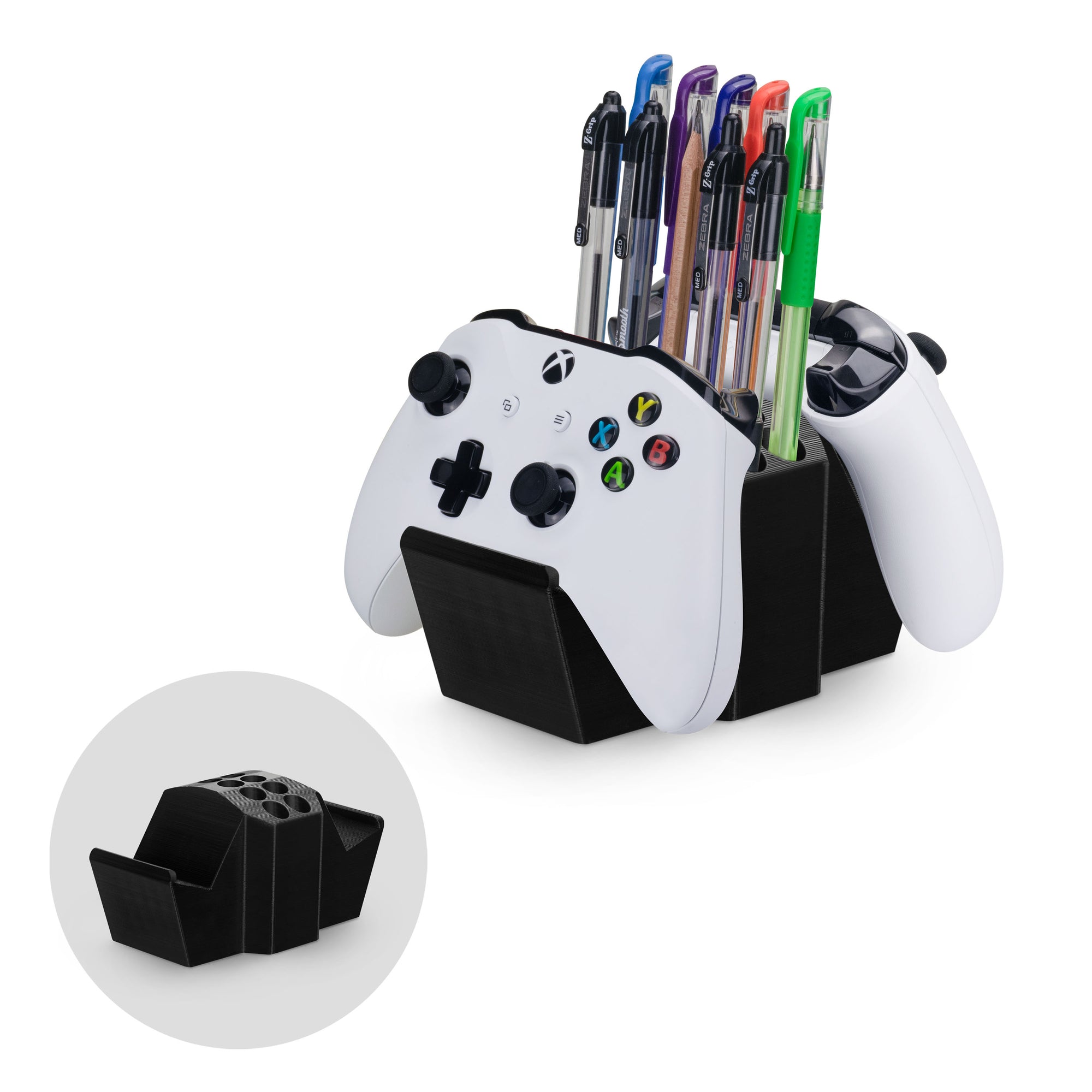 Game Controller Holder & Desktop Pen Organizer Stand With Ten Slots for Pens, Pencils, Stationery, Craft Tools & More - Universal Design for PS5 XBOX SERIES X ONE PS4 SWITCH PC Gamepads - D05