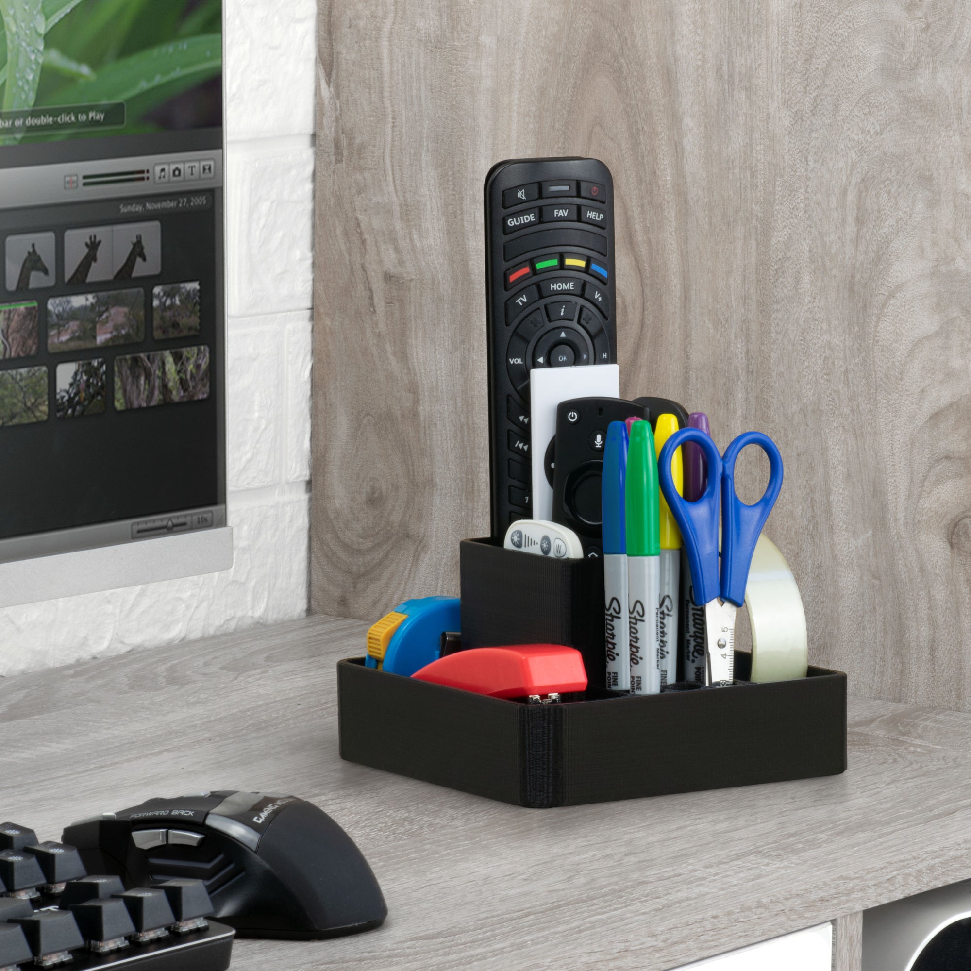 Pen Holder &amp; Desktop Stationery Organizer, TV Remote Control &amp; Office Supplies, For Pens, Pencils, Scissors, Staplers Other Small Home Office Supplies &amp; Accessories (D06)