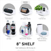8-Zoll-Regal-Wandhalterung für Lautsprecher, Sicherheitskameras, Babyphone, Pflanzenspielzeug und mehr, schwimmende Regale, selbstklebend und schraubbar