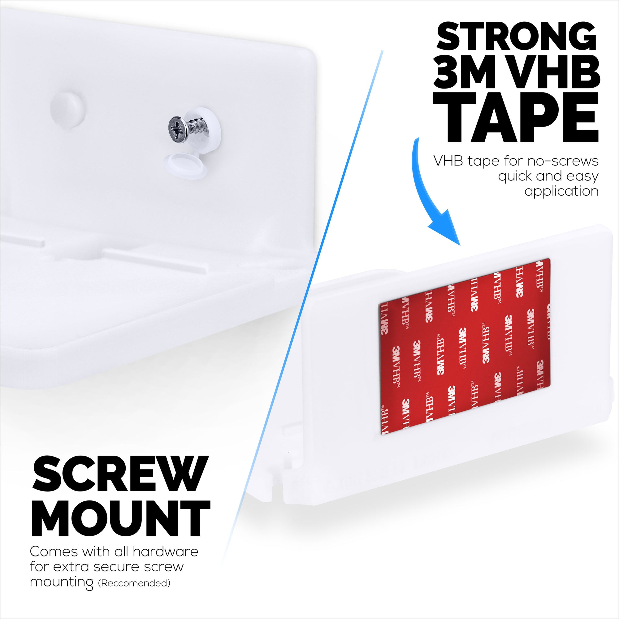 6.5&quot; Floating Shelf with Tablet &amp; Phone Wall Mount Holder ideal for Bedside, Kitchens, Bathrooms, Can also Hold Books, Plants, Cameras &amp; Speakers