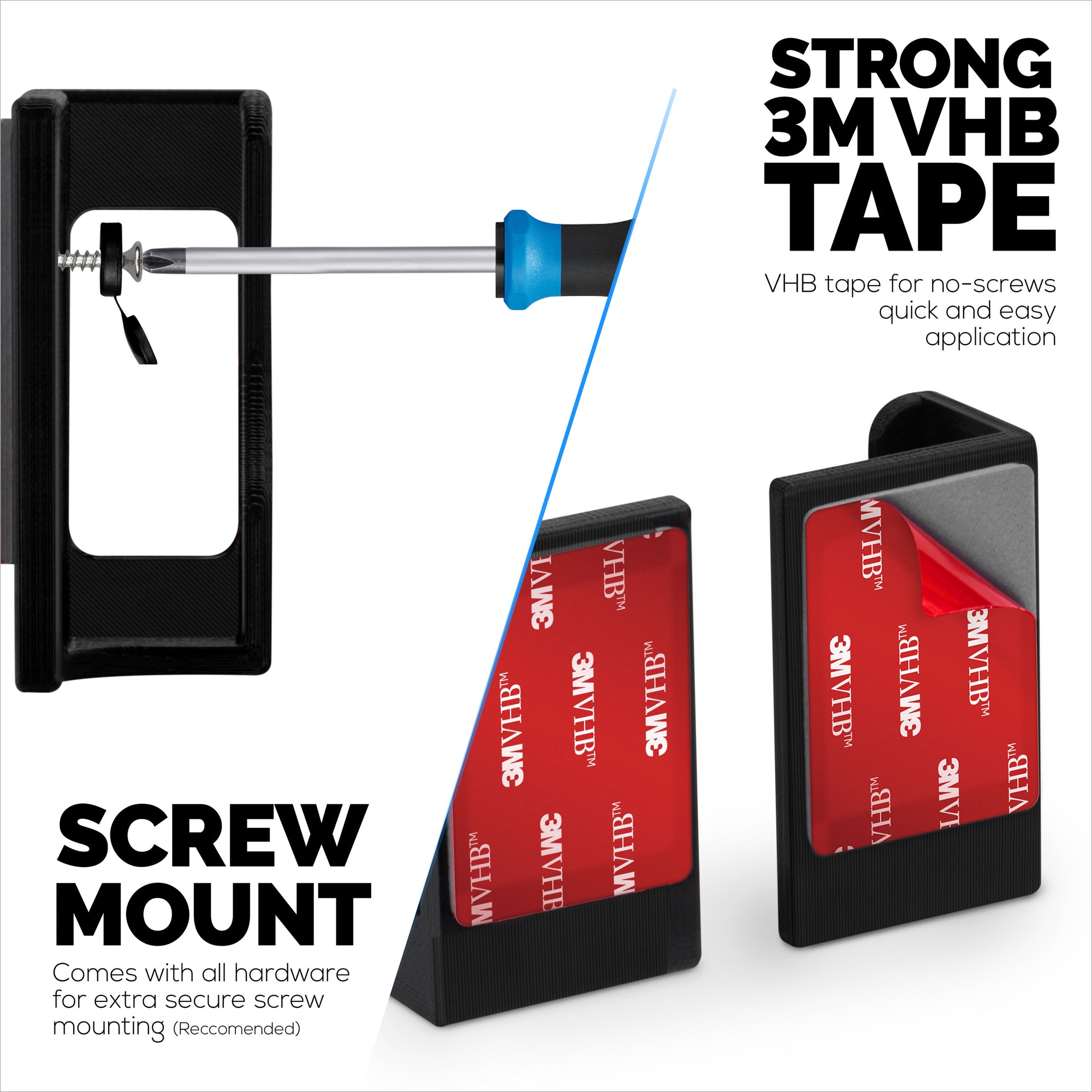 JEMACHE Supporto Universale Da Parete In Alluminio Per Tablet E Smartphone - Argento, Con Adesivo 3M E Morsetti, Regolabile