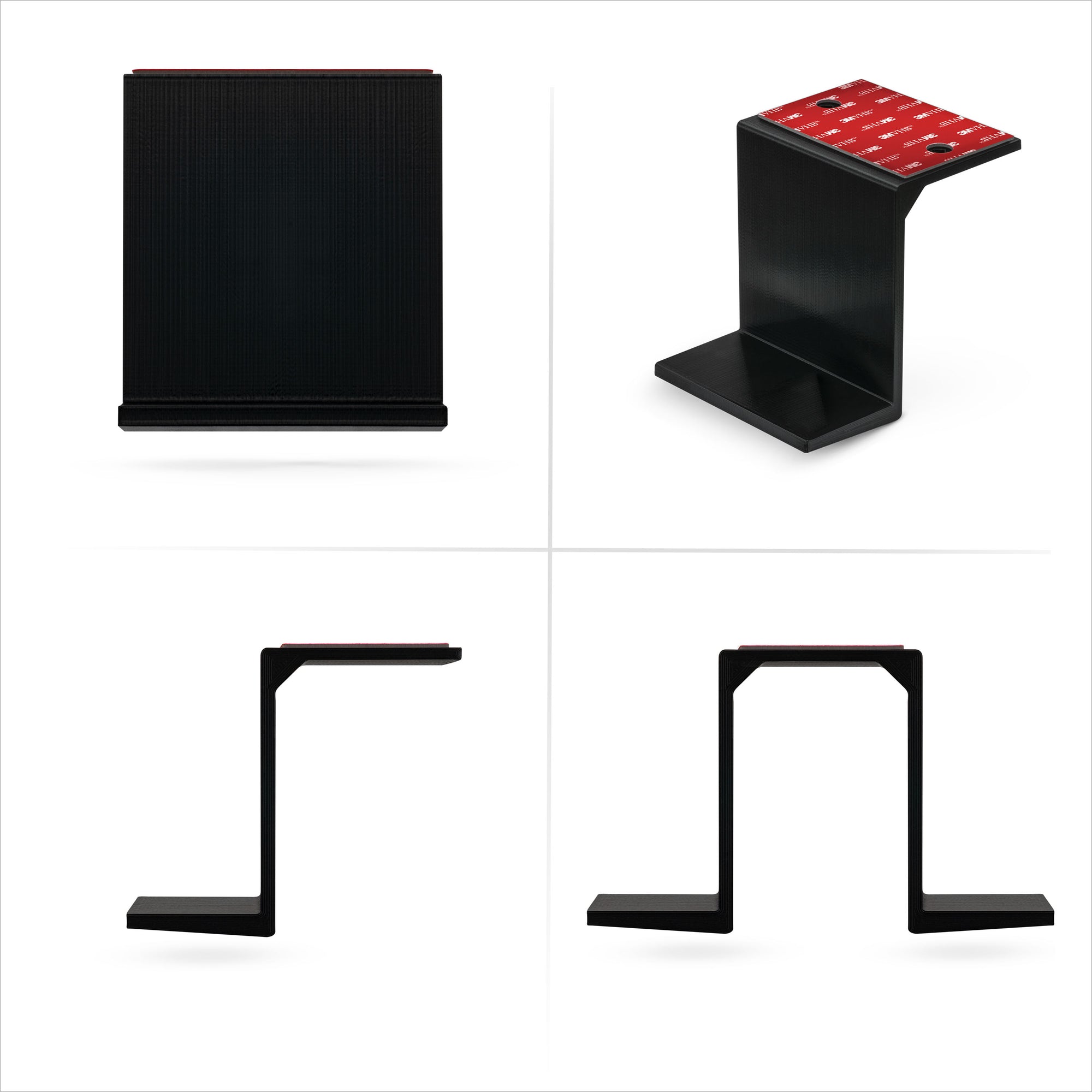 Twin Under Desk Laptop &amp; Device Holder Mount, Adhesive &amp; Screw In, Devices upto 3&quot; Like Small Computers Laptops Macbook Surface Keyboard Routers Modems Cable Box Network Switch &amp; More