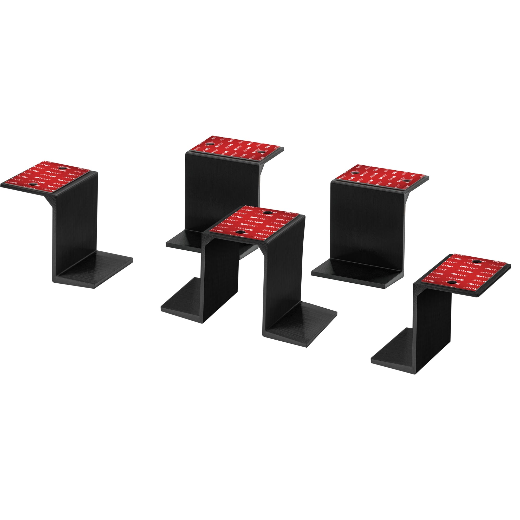 Twin Under Desk Laptop &amp; Device Holder Mount, Adhesive &amp; Screw In, Devices upto 3&quot; Like Small Computers Laptops Macbook Surface Keyboard Routers Modems Cable Box Network Switch &amp; More